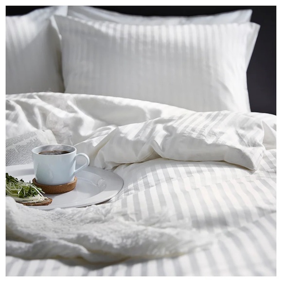 Duvet cover set Nattjasmin IKEA, white, Queen/Full size NEW - Picture 1 of 13